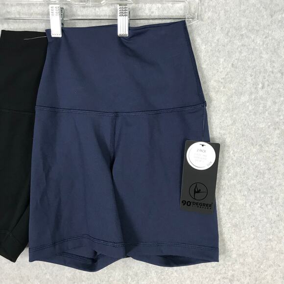 90 Degree Reflex Shorts Womens XS Bike 2 Pack Yoga Active Interlock Brushed 5" - Picture 2 of 10